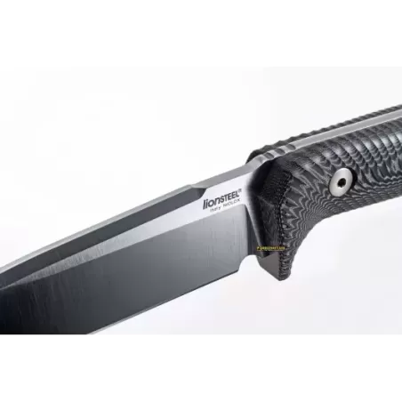 Lionsteel Fixed blade tactical knife - Black Micarta, Satin blade finish T5 MI Lionsteel Fixed blade tactical knife - Black Micarta, Satin blade finish T5 MI