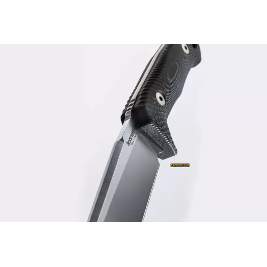Lionsteel Fixed blade tactical knife - Black Micarta, Satin blade finish T5 MI