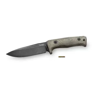 Lionsteel Fixed blade tactical knife - Green Micarta, Black blade finish T5B CVG