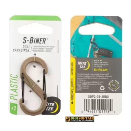 Nite ize Desert S-biner 2, Termoplastic Carabiner, SBP2