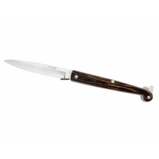 Siciliano a pompa lama satinata Wengè 29cm, coltello artigianale di Piscitelli
