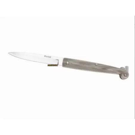 Sicilian pump polished blade with horn 29cm, artisan knife by Piscitelli