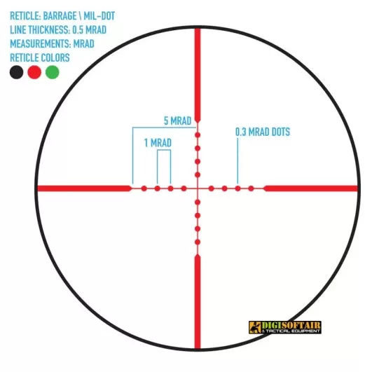  Firefield Barrage 1.5-5x32 con laser verde FF13063