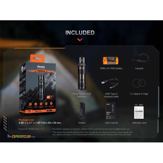 Fenix PD26R ACE — Compact Rechargeable EDC Flashlight 1300 lm