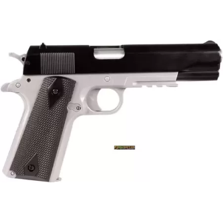 Colt 1911 dual tone a molla con carrello in Metallo  Colt 1911 dual tone a molla con carrello in Metallo