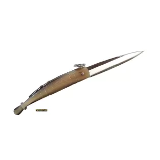 Roman santin blade and glossy Horn 25cm, artisan knife by Piscitelli