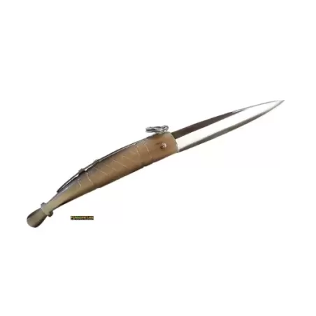 Roman santin blade and glossy Horn 25cm, artisan knife by Piscitelli