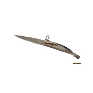 Vendita online Romano lama satinata e Corno lucido 25cm, coltello artigianale di Piscitelli 2