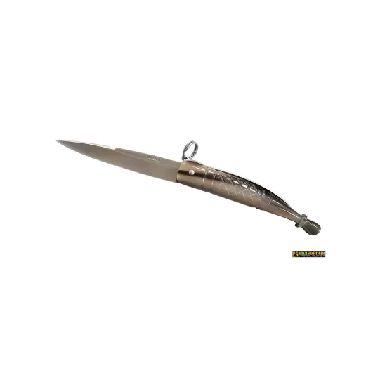 Roman santin blade and glossy Horn 25cm, artisan knife by Piscitelli