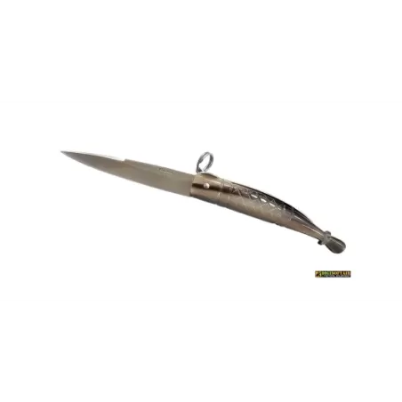 Vendita online Romano lama satinata e Corno lucido 25cm, coltello artigianale di Piscitelli