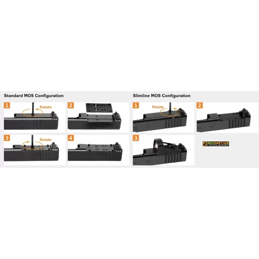 Glock Mos Plate 27.5mm for micro dot mounting