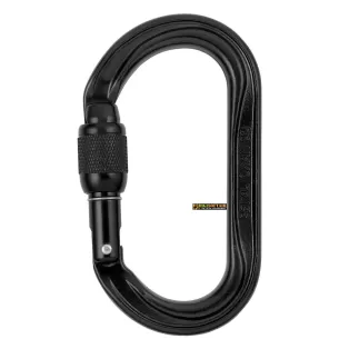 Petzl Black Carabiner OXAN, oval, Screw Lock 2