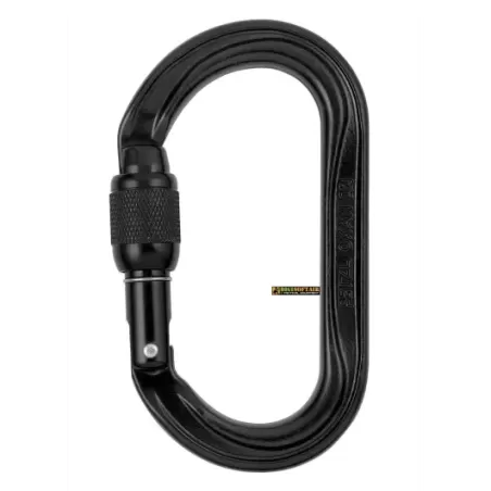 Petzl Black Carabiner OXAN, oval, Screw Lock Petzl Black Carabiner OXAN, oval, Screw Lock