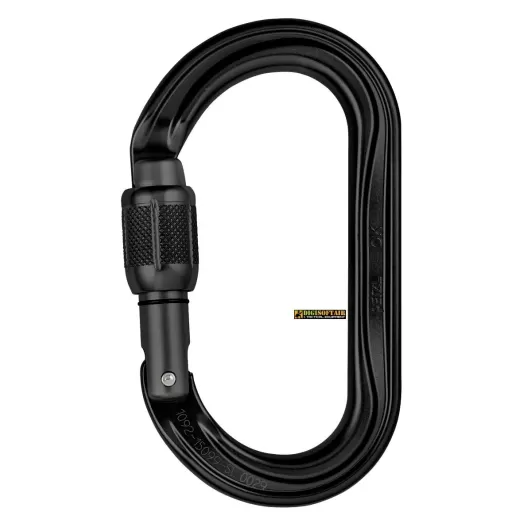 Petzl Black Carabiner OK, with SCREW-LOCK