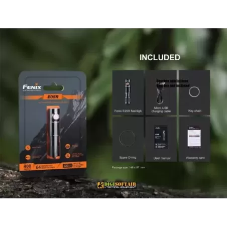 Fenix E05R Torcia portachiavi da 400 lumen