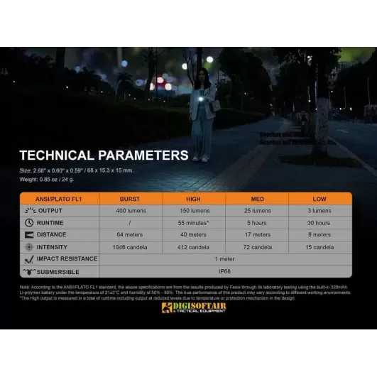 Fenix E05R Torcia portachiavi da 400 lumen