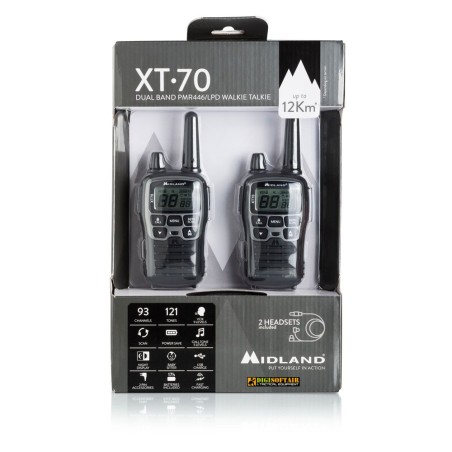 Midland XT70 — Dual Band Walkie Talkie, Range up to 12 km