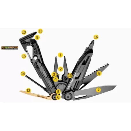  Leatherman Mut Black, con fodero nero