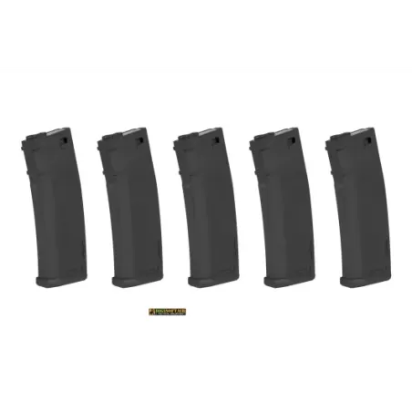 Specna Arms Set di 5 Caricatori monofilari serie m4 m16 da 125bb Neri SPE-05-025718