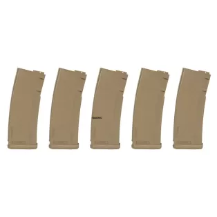 Specna Arms Set of 5 Mid-Cap Magazines M4 M16 Series 125bb Tan SPE-05-025720