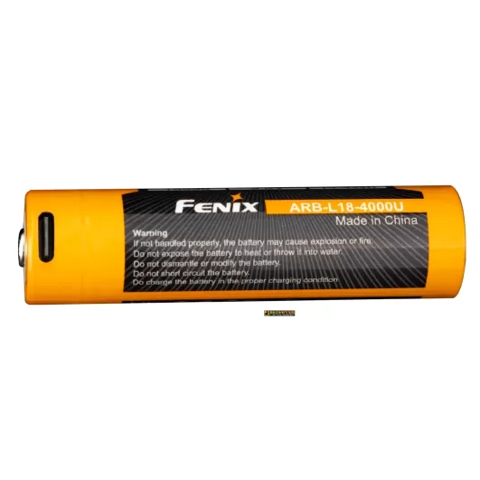 Fenix ARB-L18-4000U 18650 — 4000 mAh USB-C Rechargeable Battery