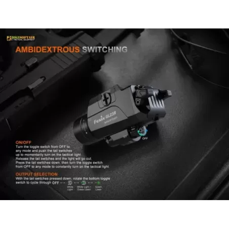 Fenix GL23 Tactical Light with Green Laser Sight 1200 lumens