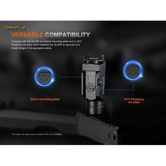 Fenix GL23 Tactical Light with Green Laser Sight 1200 lumens