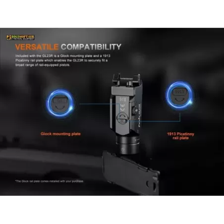 Fenix GL23 Tactical Light with Green Laser Sight 1200 lumens