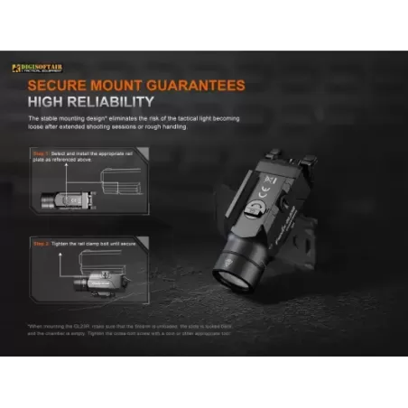 Fenix GL23 Tactical Light with Green Laser Sight 1200 lumens