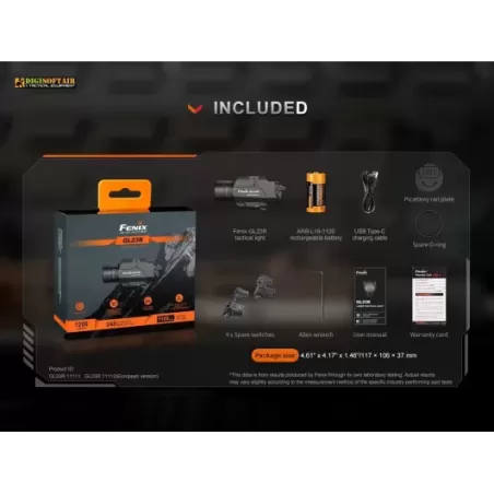 Fenix GL23 Tactical Light with Green Laser Sight 1200 lumens