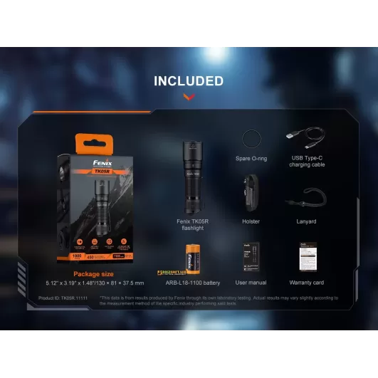 Buy FENIX TK16 V2 tactical flashlight LED 3100