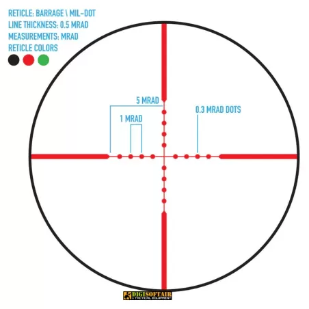 Cannocchiale Firefield Barrage 1.5-5x32 con Laser Rosso EU FF13062EU 