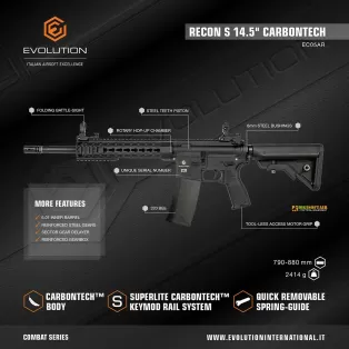 Vendita online Evolution M4 Recon S 14.5 Carbontech nero EC05AR 2