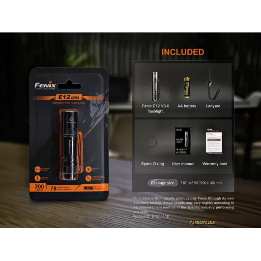Fenix E12 V3.0 Torcia 200 lumen