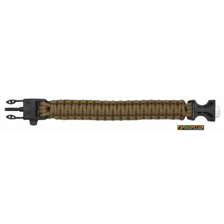 Vendita online Bracciale paracord Coyote con fischietto e acciarino R09349