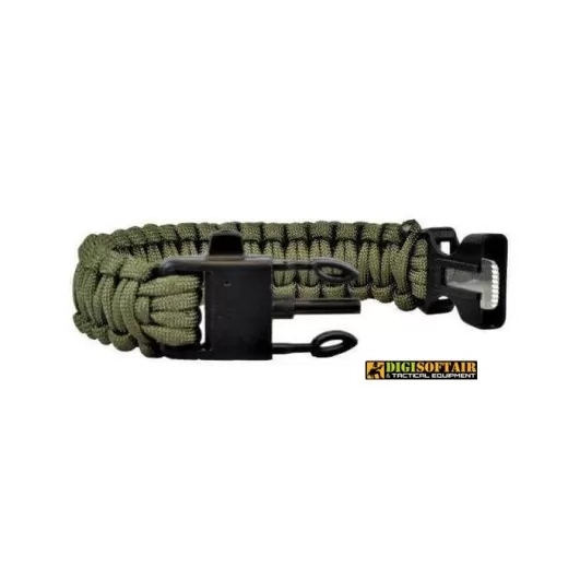 Buy Green paracord bracelet with whistle and