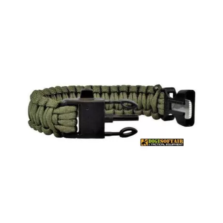 Buy Green paracord bracelet with whistle and