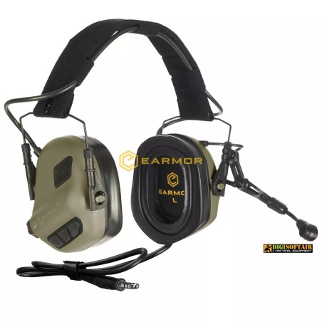 Tactical Earmor M32 Plus Electronic Headset Green