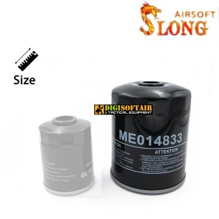 SLONG AIRSOFT Big Silencer Oil Filter Style D - Black, 14mm CCW