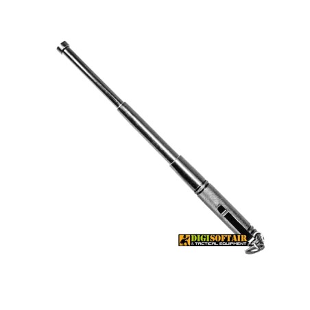 Silver 14/32cm Telescope Baton with pouch K++ Security