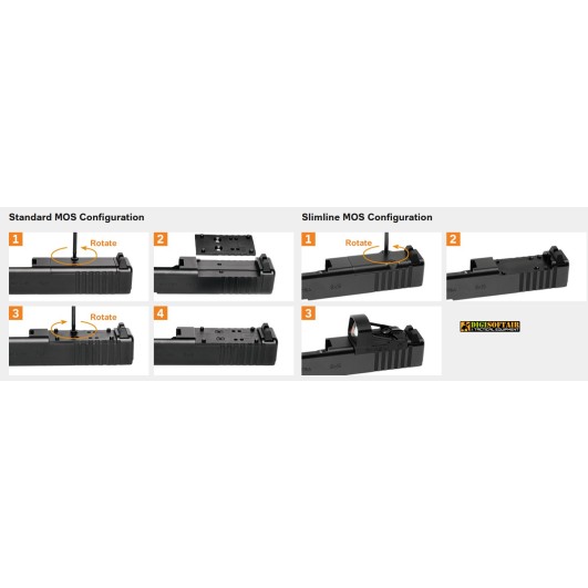 Glock Mos Piastra 27.5mm per montaggio micro dot