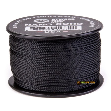 Atwood Rope Nano Cord Nero 91m