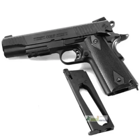 Colt 1911 Rail Gun CO2 Nera Opaca cybergun KWC Colt 1911 Rail Gun CO2 Nera Opaca cybergun KWC