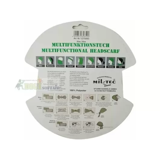 Collare multifunzione nero Miltec