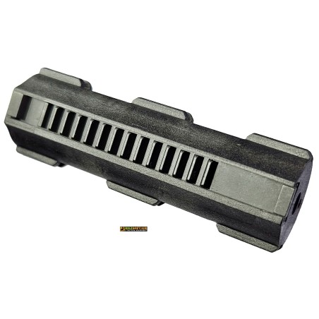Pistone ZERO-SHOCK Alleggerito in tecnopolimero caricato fibra di carbonio full metal rack 14 denti Fps PM03CF+ Pistone ZERO-SHOCK Alleggerito in tecnopolimero caricato fibra di carbonio full metal rack 14 denti Fps PM03CF+