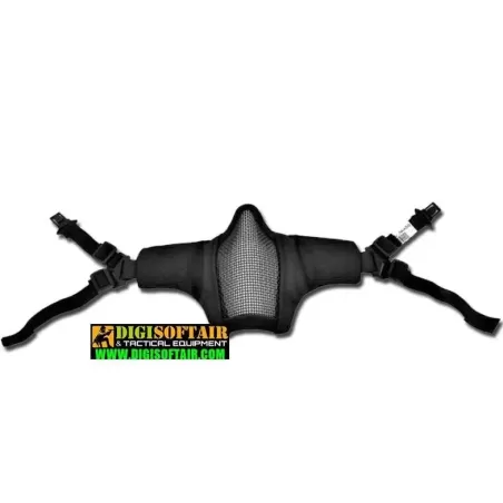 Half-face mask black adaptable to fast helmet MA45B