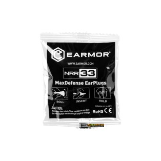 MaxDefense Ear Plugs NRR33 Paio Singolo, Earmor 2