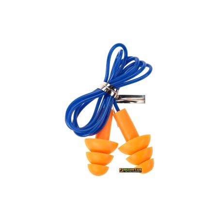 MaxDefense Silicone Cord Ear Plugs NRR23 Paio Singolo, MOD 4