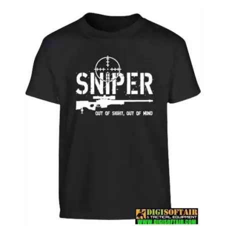 T-shirt da bambino Sniper - Nera
