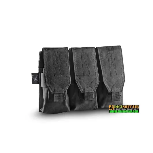 CYGNI TRIPLE MAGAZINE M4-AK POUCH WITH VELCRO OPENING 600D POLY